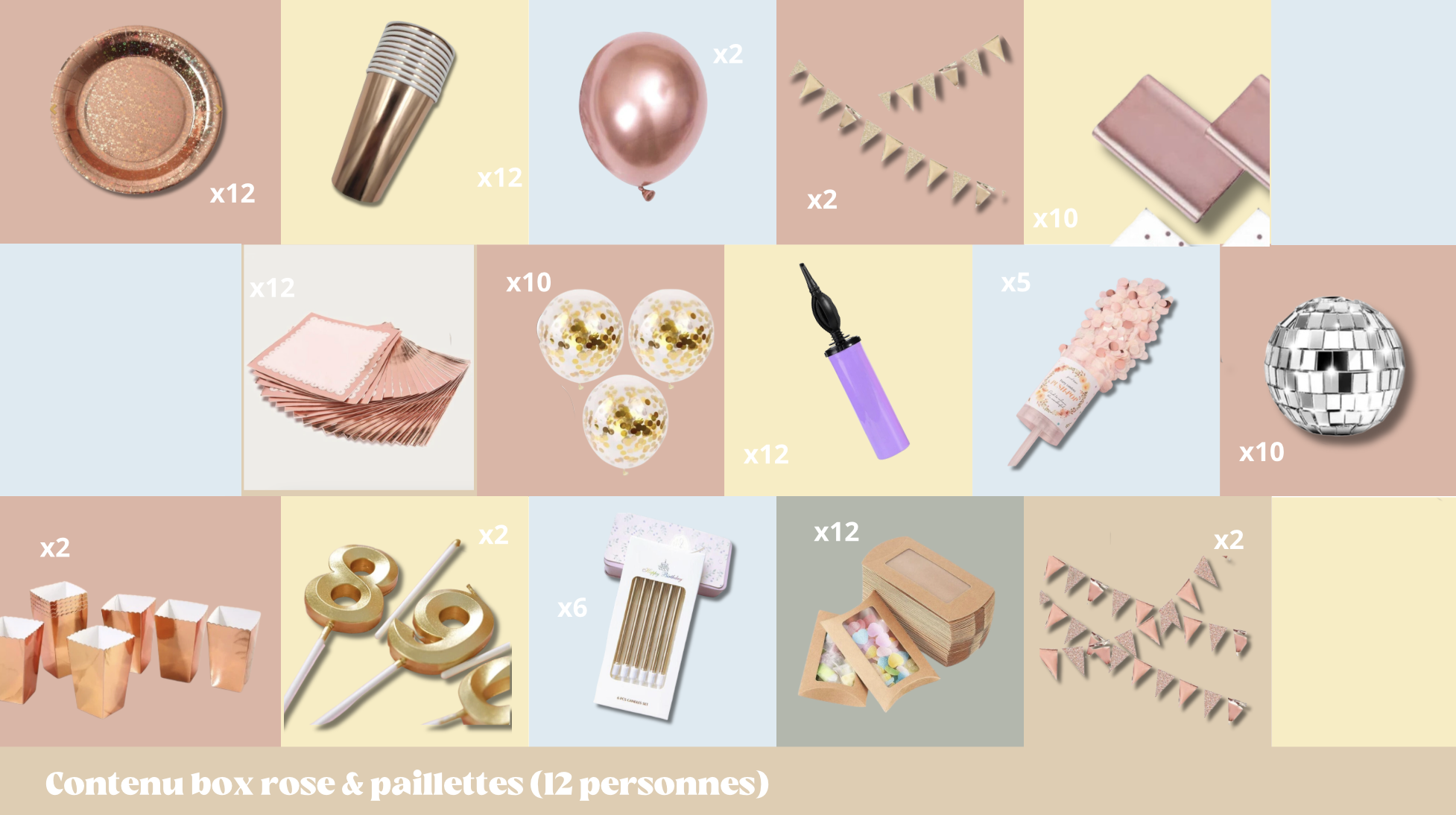 Rose & Paillettes verso