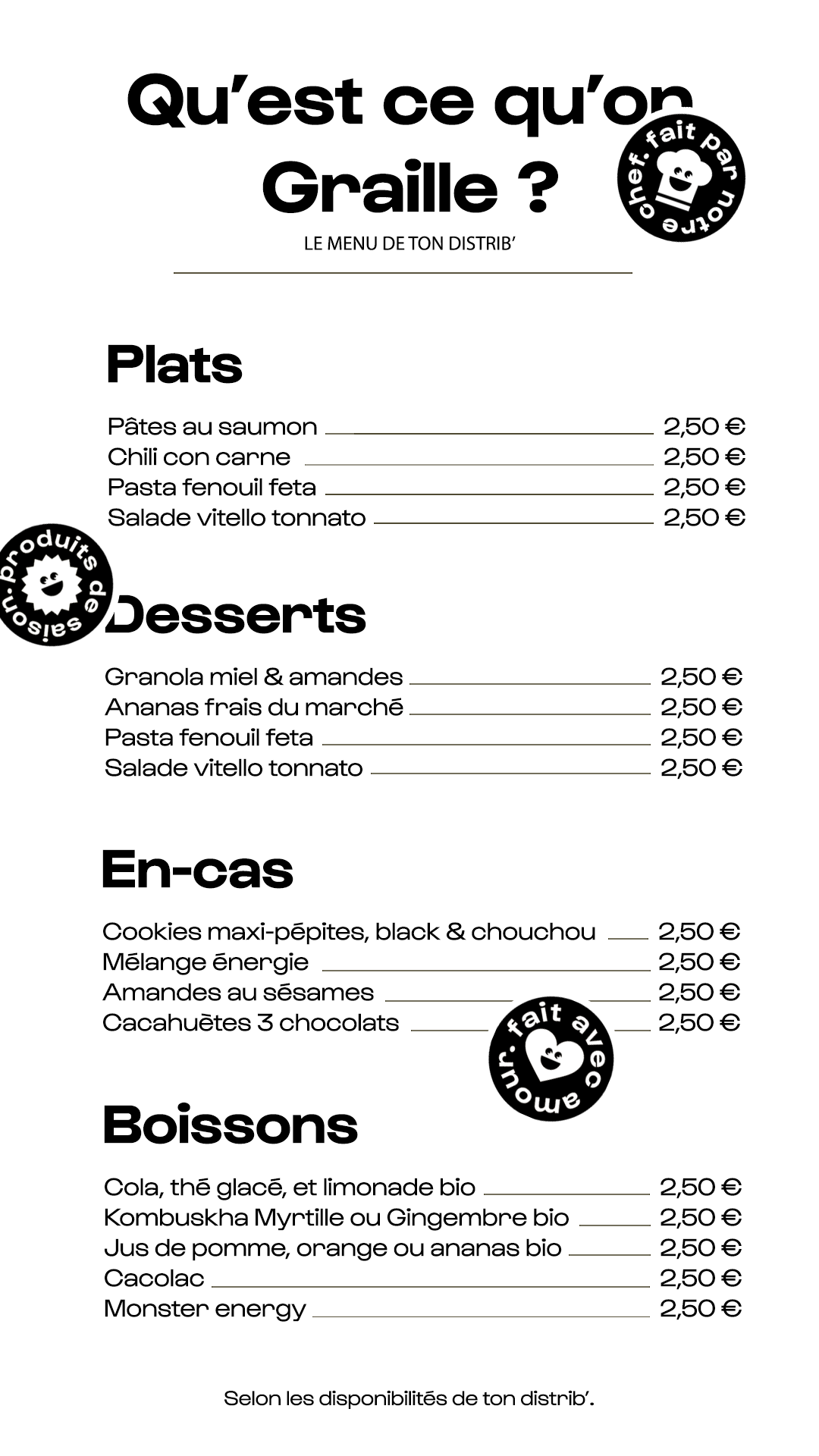 Menu Graille 1